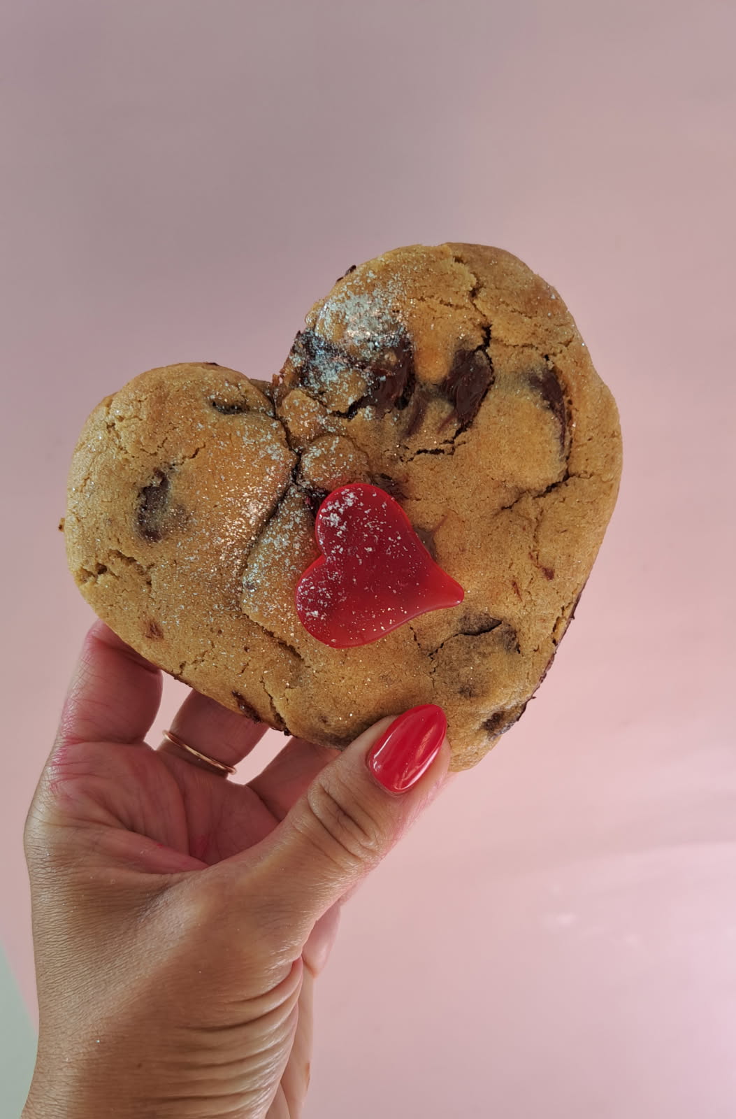 Chocolate chip cookie Valentine's Day edition