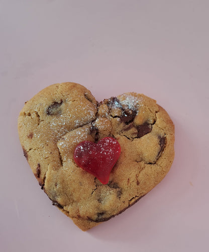 Chocolate chip cookie Valentine's Day edition